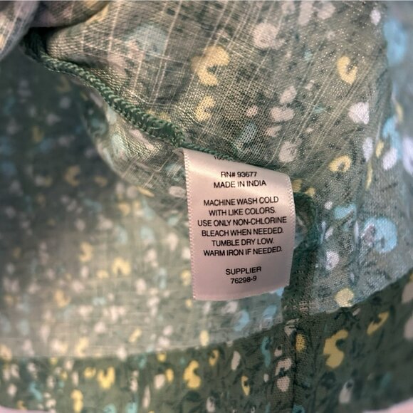 A.n.a. Women’s Flutter Shirt Xxl New Green Floral Fairy Babydoll Feminine - Picture 3 of 9